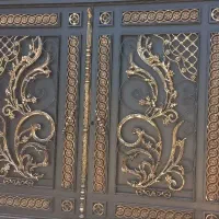 درب فرفورژه.درب باغ.درب حیاط.درب اهنی|مصالح و تجهیزات ساختمان|خمینیشهر, |دیوار