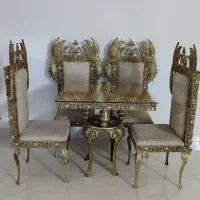 میز نهار خوری برنز ۴ نفره|میز و صندلی غذاخوری|زاهدان, |دیوار