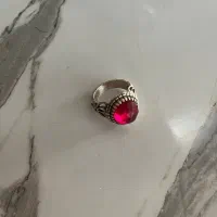 انگشتر نقره مردانه یاقوت