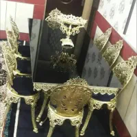 ناهارخوری میزناهارخوری برنجی کنارسالنی|میز و صندلی غذاخوری|مشهد, طلاب|دیوار