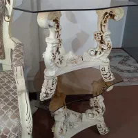 مبل ۹ نفره منبت‌کاری کلا چوب،کاری فاخر و تمیز