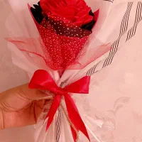 باکس گل روبانی دسته گل رز مصنوعی|گل مصنوعی|بندر انزلی, کوی بهار|دیوار