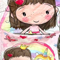 سرویس روتختی زیبا ی دخترانه همراه با پرده ست|سرویس روتختی|تهران, دروس|دیوار