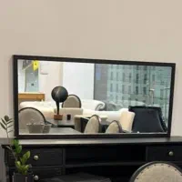 آینه رومیزی دور قاب چوبی مشکی