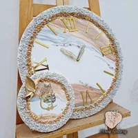 ساعت دیواری رزینی و ست جاکلیدی و سطل و جادستمال|ساعت دیواری و تزئینی|اندیشه, اندیشه فاز ۴|دیوار