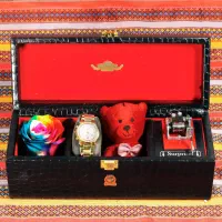 باکس گل رز جاودان چرمی