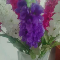 گل مصنوعی همراه گلدان کریستال|گل مصنوعی|خرم‌آباد, |دیوار