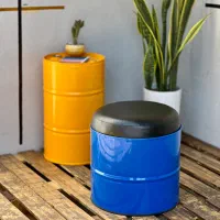 پاف فلزی بشکه ای - طرح و رنگ انتخابی شما|صندلی و نیمکت|هشتگرد, هشتگرد قدیم|دیوار