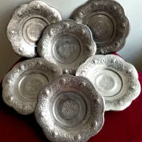 ۶ عدد ظرف ورشو پایه دار قدیمی