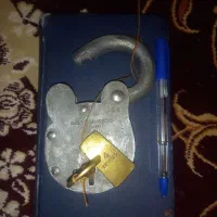 قفل فولادی عتیقه مجسمه برنجی برنز قدیمی