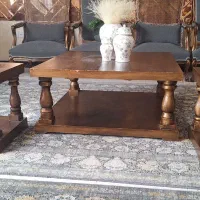 جلو مبلی و دو عدد عسلی چوب راش