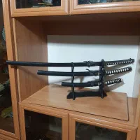 ست شمشیر کاتانا سامورائی ۳ عددی با پایه نگهدارنده