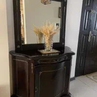 میز کنسول چوبی و میز قاشق و چنگال چوبی پایه دار|بوفه، ویترین، کنسول|بیرجند, |دیوار