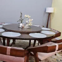 فروش میز ناهارخوری گرد ۹ نفره با صفحه چرخان|میز و صندلی غذاخوری|خرم‌آباد, |دیوار