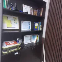 قفسه کتابخانه کمد چوبی