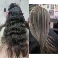 رنگ و لایت+کاشت ناخن