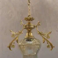 تولیدی لوستر رستمی .لوستر ۴ شاخه ۸ شعله برنز پرکار|لوستر و چراغ آویز|نظرآباد, نظرآباد|دیوار