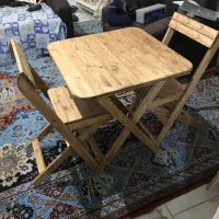 میز صندلی چوبی تاشو|میز و صندلی غذاخوری|ساری, |دیوار