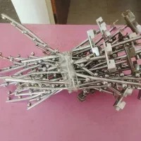 رگال تیله ای ستون مانکن قفسه ویترین چوبی کار