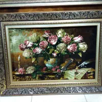 تابلو فرش گل و گیتار|تابلو فرش|تهران, علم و صنعت|دیوار