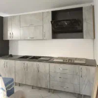 کابینت طرح بتن و سفید تولید ب مصرف کد ۱۱۱۲