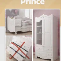 تخت و کمد نوزاد نوجوان بی بی استار|تخت و سرویس خواب|نور, |دیوار