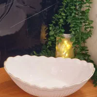 کشکول سرامیکی لب طلا