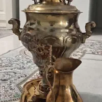 سماور برنجی زغالی