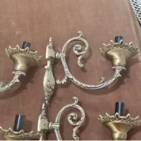 فروش 4 عدد دیوارکوب برنز قدیمی و سنگین|لوستر و چراغ آویز|کرمانشاه, |دیوار