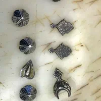 سیاه قلم روسی کهنه قدیم تمام نقره