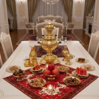 سماور زغالی برنزی