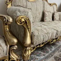 مبل کنده کاری هفت نفره با ست ناهارخوری جهیزیه