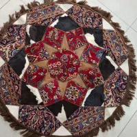 دو عدد قالیچه گرد قطر یک دستبافت