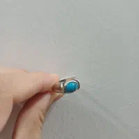 انگشتر نقره با نگین فیروزه