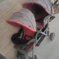 کالسکه دوقلویی خارجی مناسب دختر وپسر|کالسکه و لوازم جانبی|کرج, کمال‌شهر|دیوار