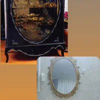 میز کنسول و آیینه و دکور دور برنز