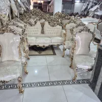 مبل سلطنتی ۹نفره تمام چوب (((پارلاق)|مبلمان خانگی و میز عسلی|تبریز, |دیوار