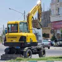 مینی بیل هیوندا لاستیکی r55 دکل متحرک فروشی