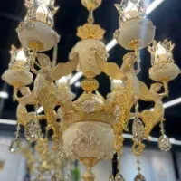 لوستر برنز ۶شاخه ملائکه (ضمانت کتبی)