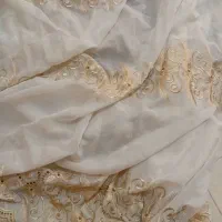پرده حریر سفید ۳عدد