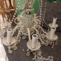 لوستر طلایی و شیشه ای