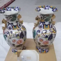 گلدان قدیمی طلا کوب|کلکسیون اشیاء عتیقه|خمینی‌شهر, |دیوار