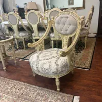 مبل استیل ۷ نفره چوبی کار دست ساز نو مناسب جهیزیه|مبلمان خانگی و میز عسلی|تهران, الهیه|دیوار