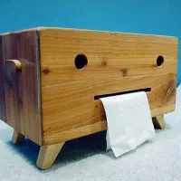 جای دستمال کاغذی بامزه چوبی