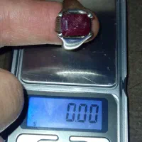 انگشتر تقره یاقوت