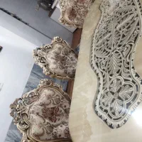 مبل سلطنتی با میز غذا خوری ومیز تلویزیون|مبلمان خانگی و میز عسلی|کرمانشاه, |دیوار