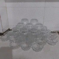 کاسه شیشه ای . جام و بستنی خوری .کلمن