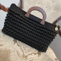 کیف بافت مکرومه سایز بزرگ