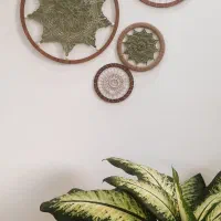 دیوارکوب ماندالا بافی قلاب بافی|صنایع دستی و سایر لوازم تزئینی|تربت‌حیدریه, باغ سلطانی|دیوار