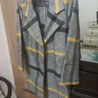 پالتو کشمیر طوسی ضخیم ونونو سایز ۳۸تا ۴۲